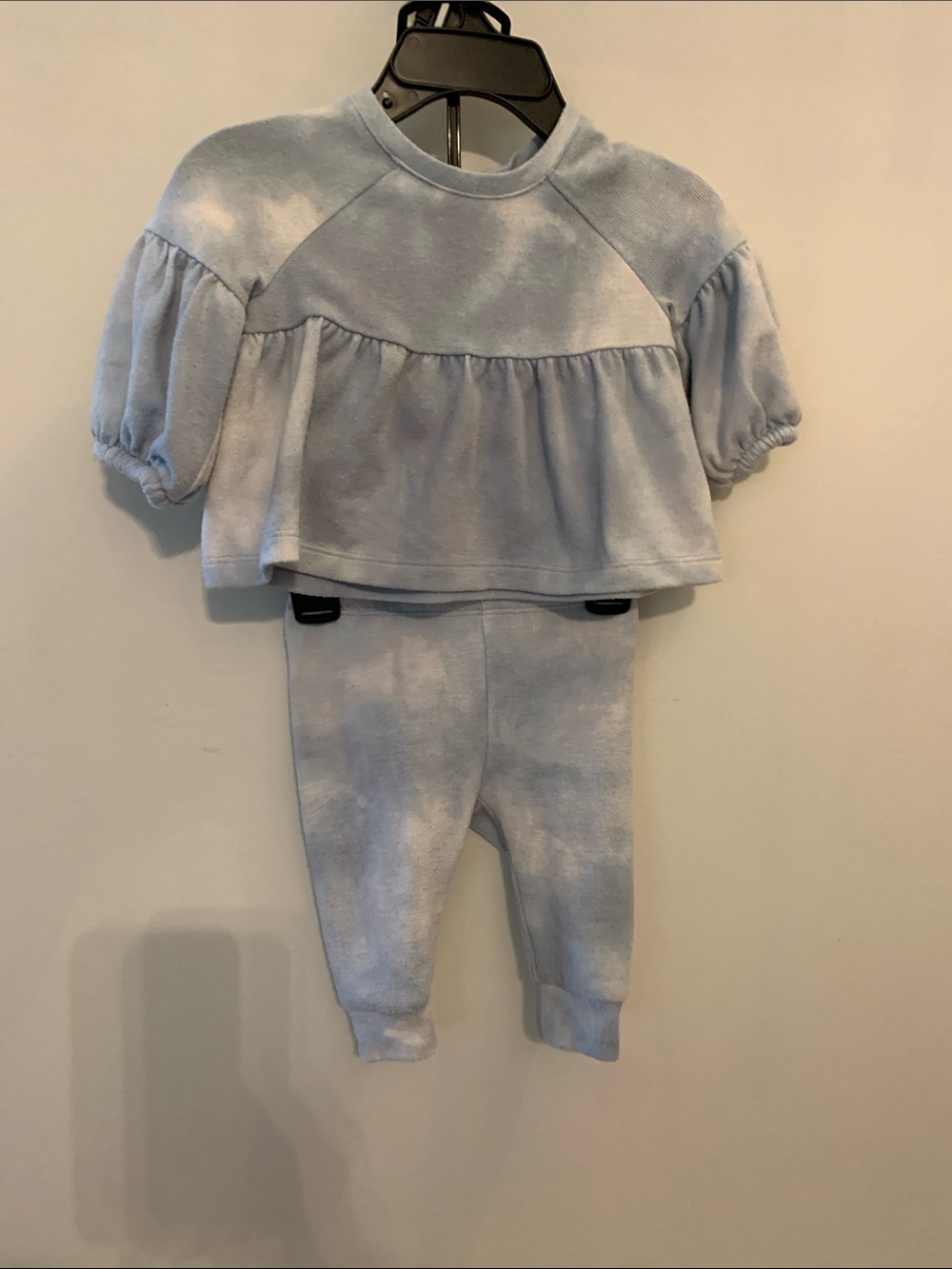 GAP Light Blue Tie-Dye Kids Two-Piece Top & Leggings Set
